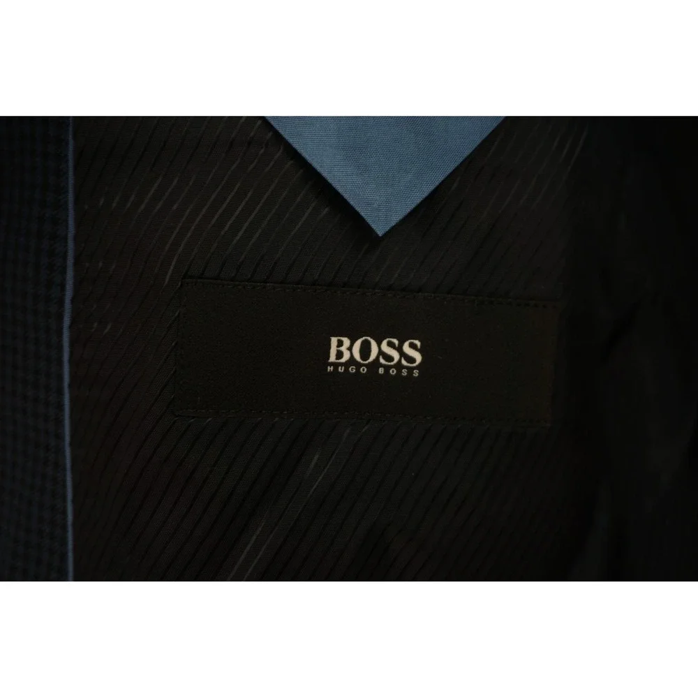 Boss Hugo Boss 2-Button Sport Coat Blazer Blue Check The‎ James3 42L